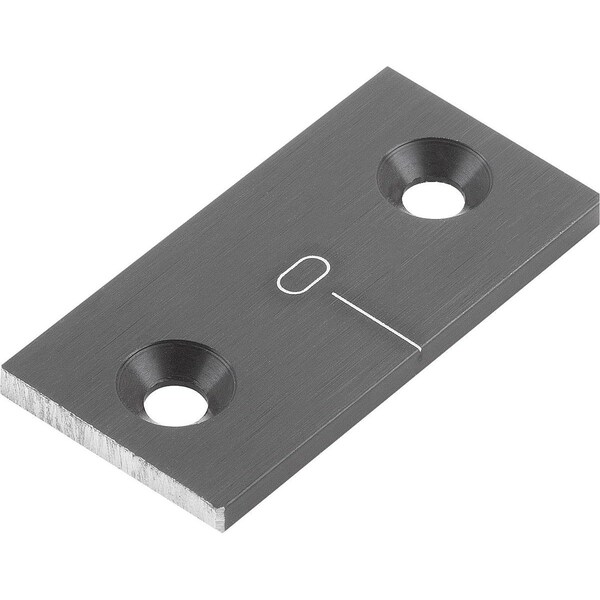 Zero Mark Holes, Vertical L=30 15X2, Aluminum Black Anodized